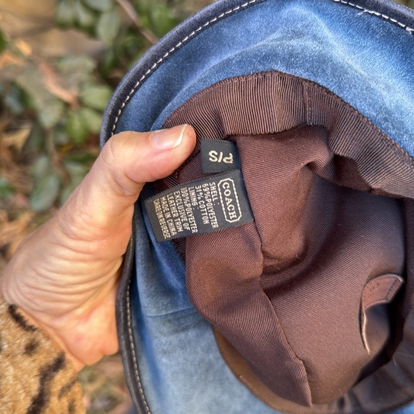 Coach Signature Tan Brown Canvas Bucket Hat with Dark Brown Trim main image 6